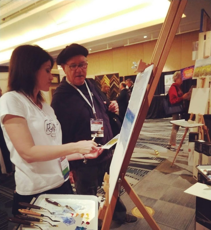 Demonstrating at the PACE Plein Air show at the San Francisco Hilton 2019