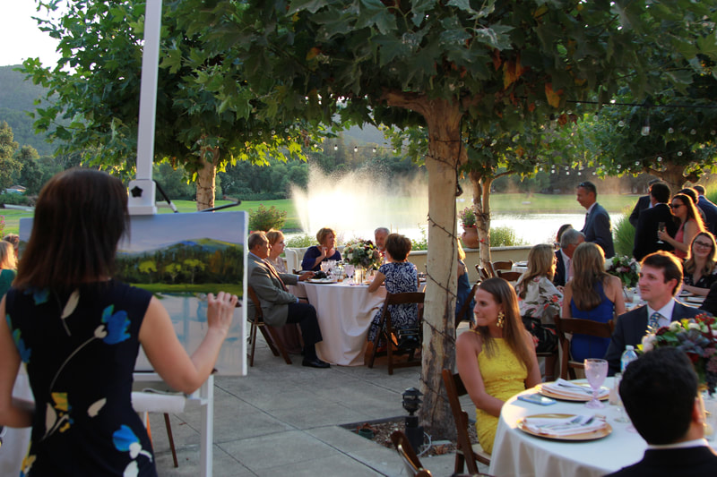 Vintner's Club, Yountville, Napa Valley, CA. 2018. Private party live painting