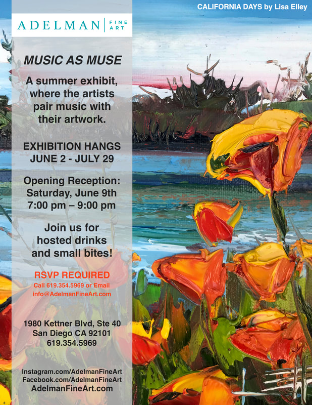 Adelman Fine Art San Diego. 'Music as Muse' show 2018